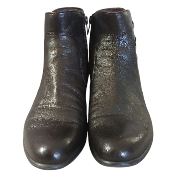 Canal Grande Beate Brown Leather Ankle Boot Women's size 8 Brown Booties - Picture 2 of 13